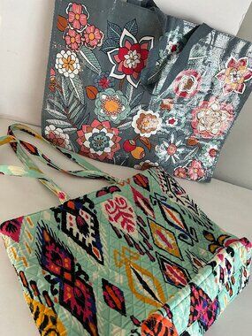 VERA BRADLEY Quilted Tote Pueblo Print 16 x 11 x 4  NWOT